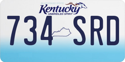 KY license plate 734SRD