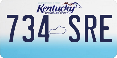KY license plate 734SRE