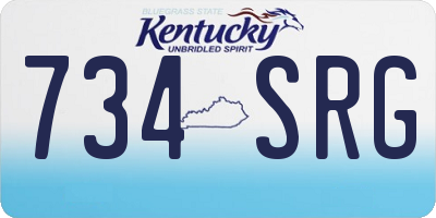 KY license plate 734SRG
