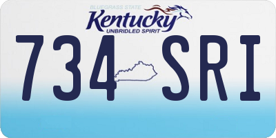 KY license plate 734SRI