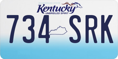 KY license plate 734SRK