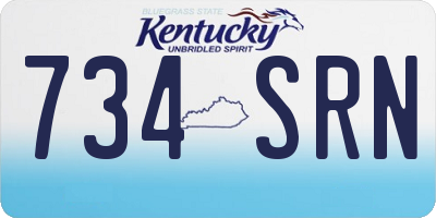 KY license plate 734SRN