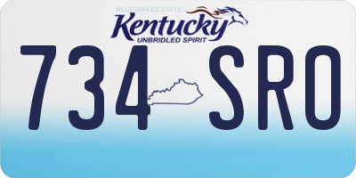 KY license plate 734SRO