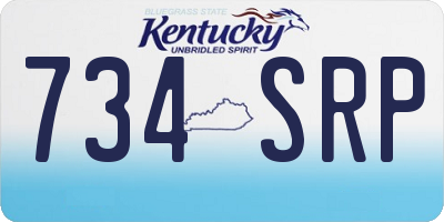 KY license plate 734SRP