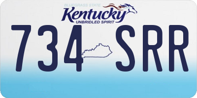 KY license plate 734SRR
