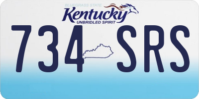KY license plate 734SRS