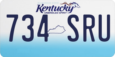 KY license plate 734SRU