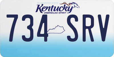 KY license plate 734SRV