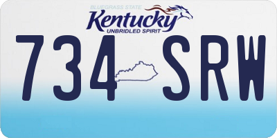 KY license plate 734SRW