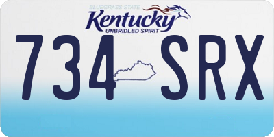 KY license plate 734SRX