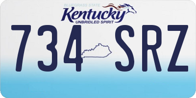 KY license plate 734SRZ
