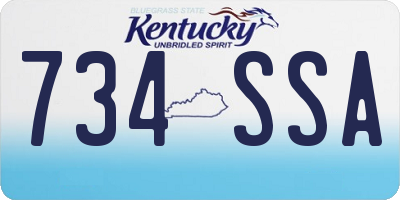 KY license plate 734SSA