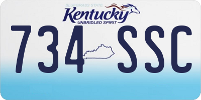 KY license plate 734SSC
