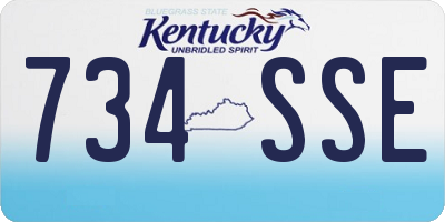 KY license plate 734SSE