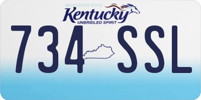 KY license plate 734SSL