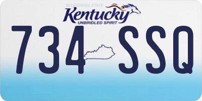 KY license plate 734SSQ