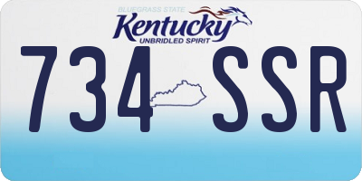 KY license plate 734SSR