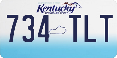 KY license plate 734TLT