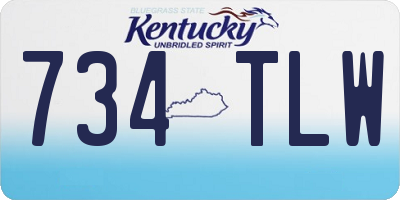 KY license plate 734TLW