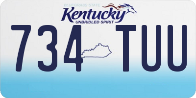 KY license plate 734TUU