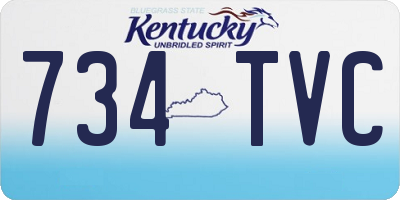 KY license plate 734TVC