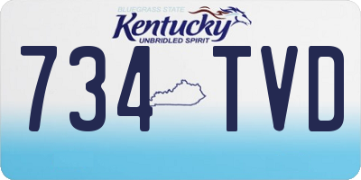 KY license plate 734TVD