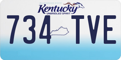 KY license plate 734TVE
