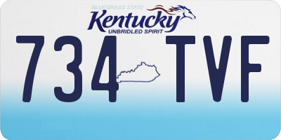 KY license plate 734TVF