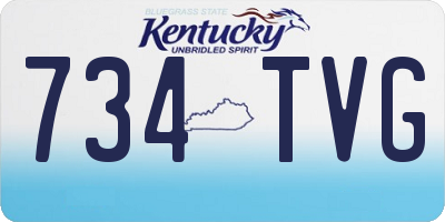 KY license plate 734TVG