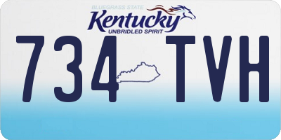 KY license plate 734TVH