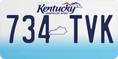 KY license plate 734TVK