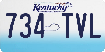 KY license plate 734TVL