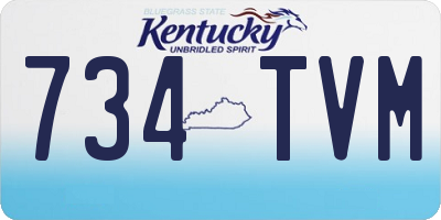 KY license plate 734TVM