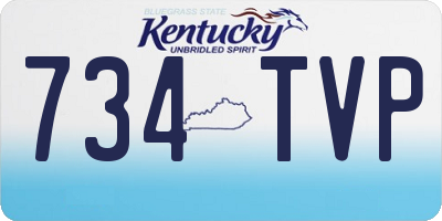 KY license plate 734TVP
