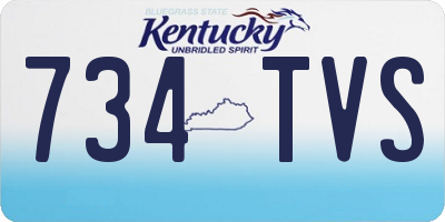 KY license plate 734TVS