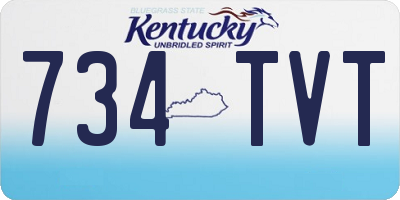 KY license plate 734TVT