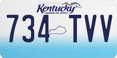 KY license plate 734TVV
