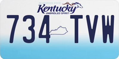 KY license plate 734TVW