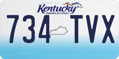 KY license plate 734TVX