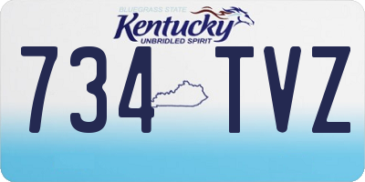 KY license plate 734TVZ
