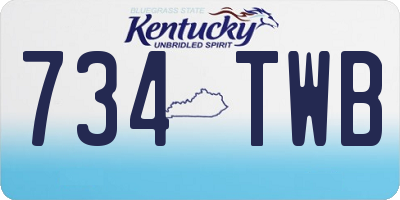 KY license plate 734TWB