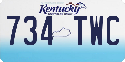 KY license plate 734TWC