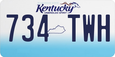 KY license plate 734TWH