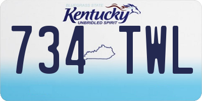KY license plate 734TWL