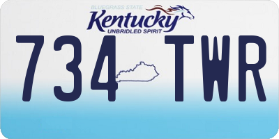 KY license plate 734TWR