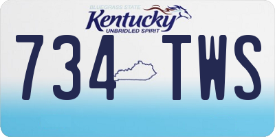 KY license plate 734TWS