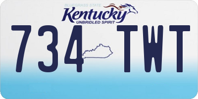 KY license plate 734TWT