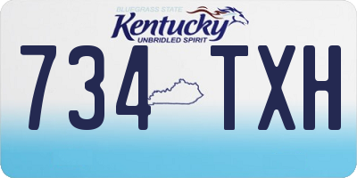 KY license plate 734TXH