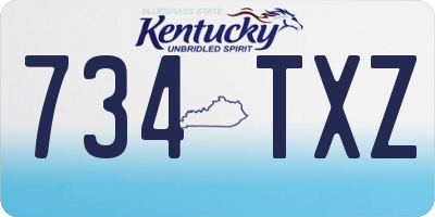 KY license plate 734TXZ