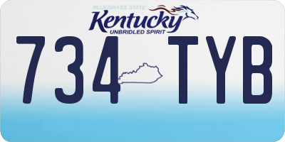 KY license plate 734TYB